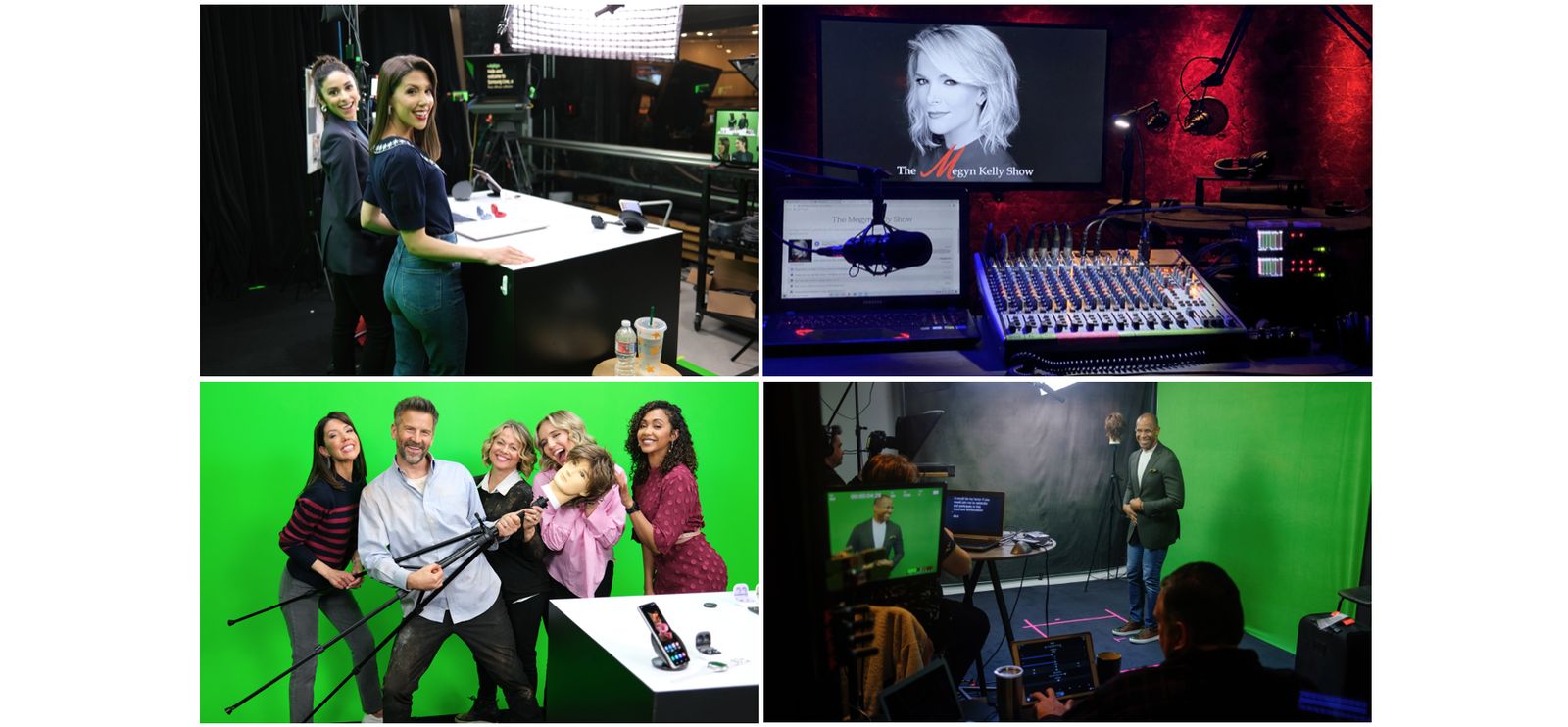 Collage of productions on the Full Circle Studios stages